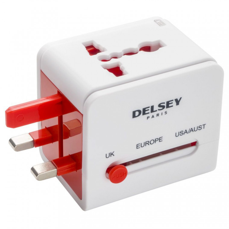 Купити універсальний адаптер із USB виходом від DELSEY за найкращою ціною | Delsey