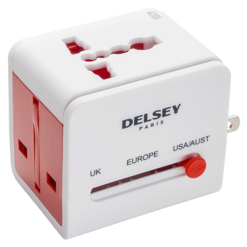 Купити універсальний адаптер із USB виходом від DELSEY за найкращою ціною | Delsey