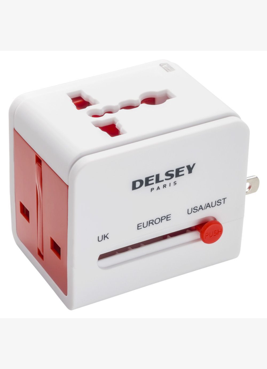 Купити універсальний адаптер із USB виходом від DELSEY за найкращою ціною | Delsey